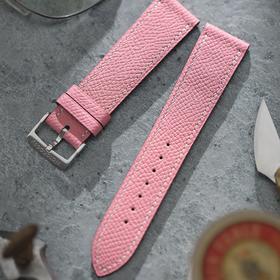 芯选手工表带 Epsom皮 樱花粉