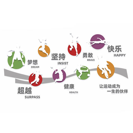 园长之家户外大型运动墙贴运动精神幼儿园园所墙面装饰语言环文创 商品图4