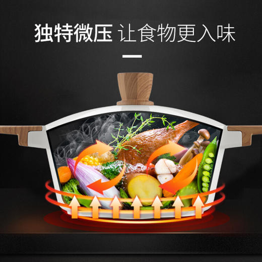 意大利卡特马克 麦饭石色汤锅不粘八角锅炖锅闷蒸煮大深锅煲燃气电磁炉烹饪锅具 心选到家 商品图1