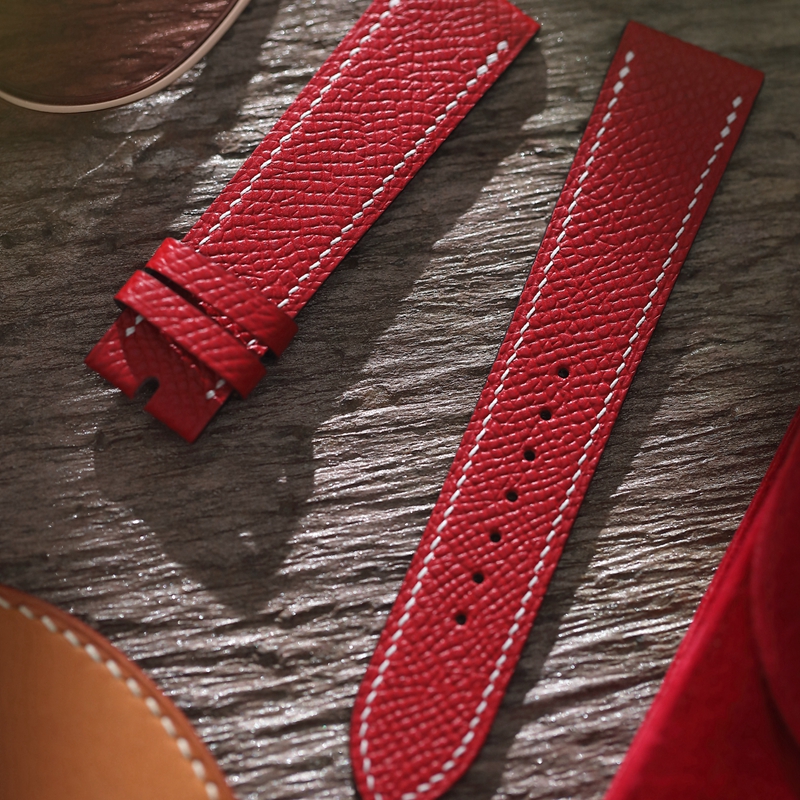 芯选手工表带 Epsom皮 国旗红