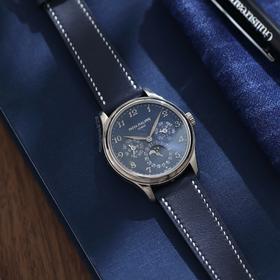 芯选手工表带  swift皮 皇家蓝