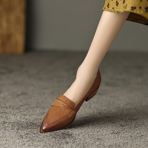 舒适百搭，优雅女人味低跟女鞋DP-9031 商品图7