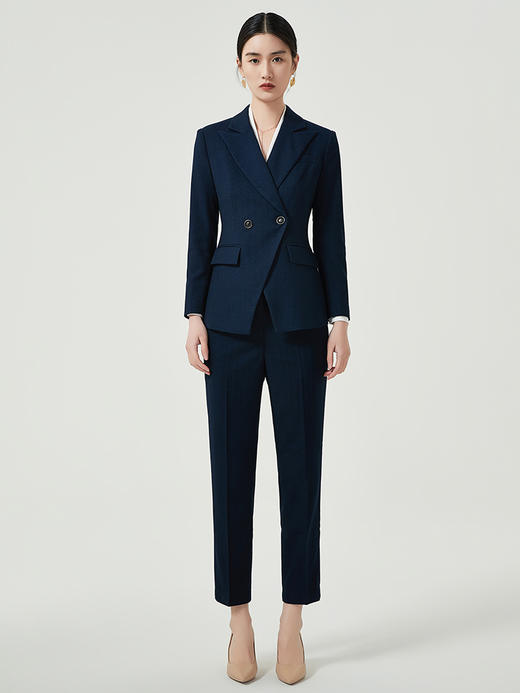 IWY/藏青西装套装款职业装工作服春秋季藏青色高级感面试正装西服CP11398 商品图2