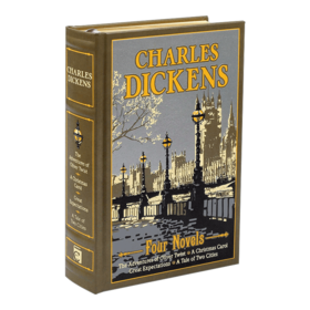 英文原版 Charles Dickens Four Novels 狄更斯 4部小说 皮面精装 雾都孤儿 圣诞颂歌 双城记 远大前程 英文版 进口英语原版书籍