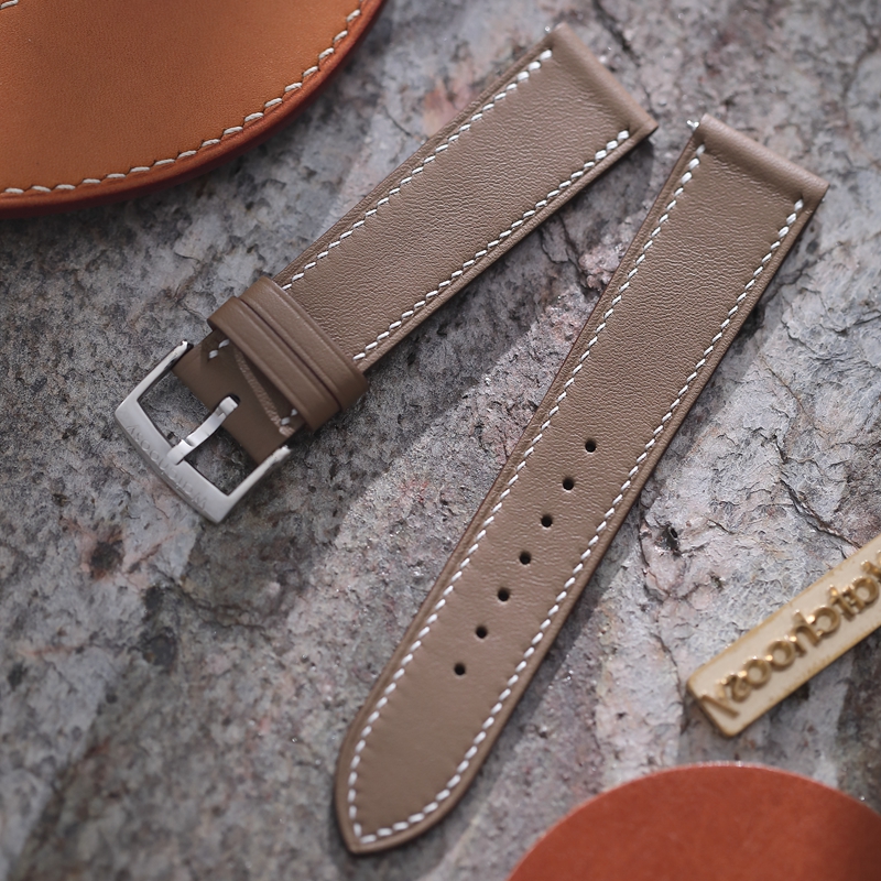 芯选手工表带  swift皮 大象灰