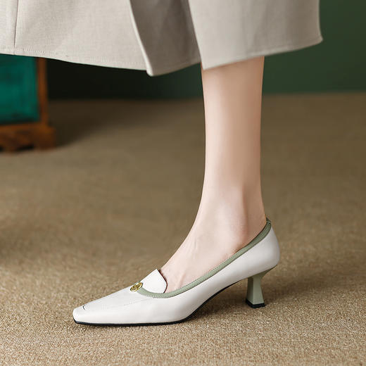 舒适百搭，拼色优雅女人味高跟鞋DP-9452 商品图0