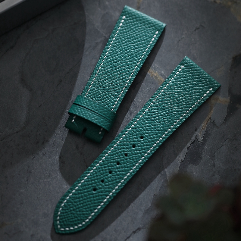 芯选手工表带  Epsom皮 竹绿