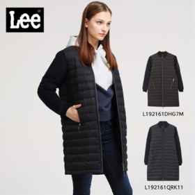 Lee女士棒球领中长款羽绒服L192161DHG7M/L192161QRK11