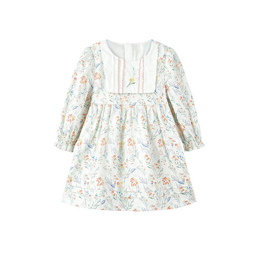 英氏女童长袖连衣裙碎花裙子公主裙2023春夏新款YRLAJ1P226A 商品图4