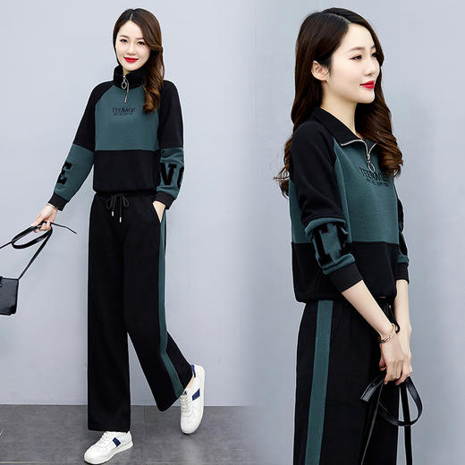 时尚气质，休闲阔腿裤两件套HR-GJC2306 商品图3