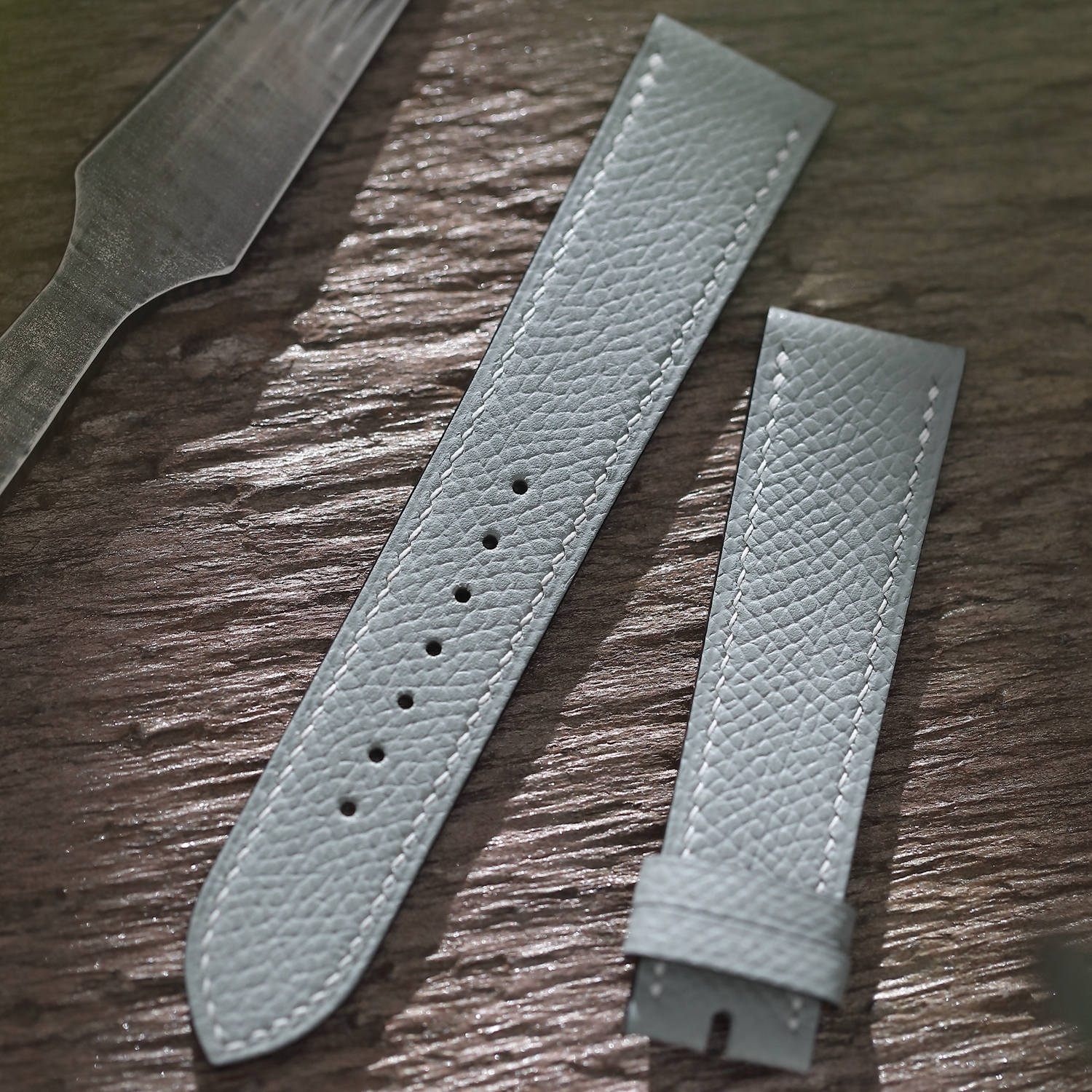 芯选手工表带 Epsom皮 冰川灰