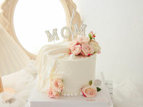女士款 粉色系小玫瑰 鲜花 妈妈 生日蛋糕