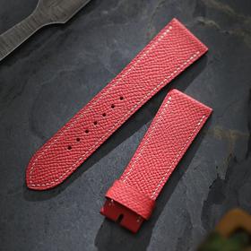 芯选手工表带 Epsom皮 西瓜红
