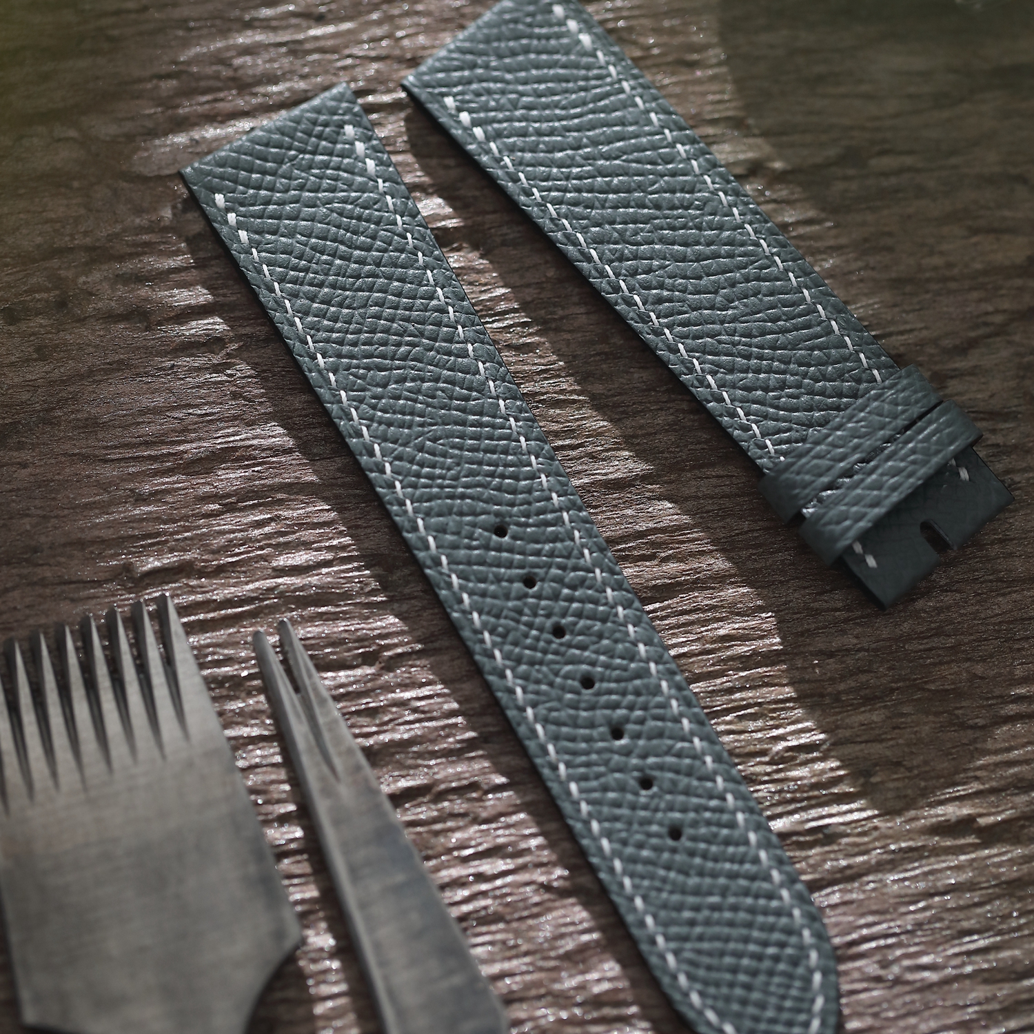 芯选手工表带 Epsom皮 杏仁绿