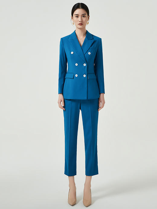 IWY/新款职业套装女深蓝色高端经理正装售楼部工作服西装两件套CP12115 商品图0