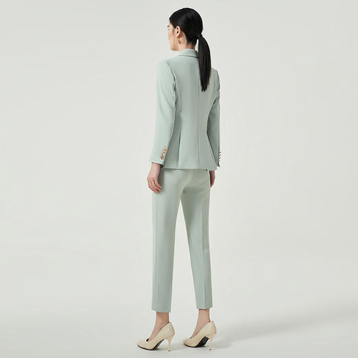 IWY/绿色职业装西装套装女春秋高端定制西服小外套韩版修身正装两件套CP11385 商品图4