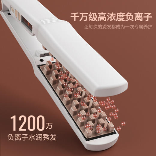 【精选包邮】AKiracosme 大号玉米蓬松夹 电夹板卷发棒纹理日本烫发器夹板防烫美发头发造型护发女垫发根神器 极光白 心选到家 商品图2