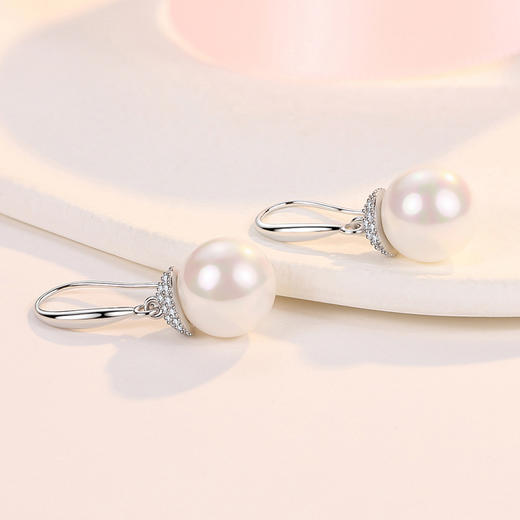 SWZH-EH724韩版韩式镶钻耳环复古时尚通勤日常个性珍珠耳坠向日葵耳饰 商品图2