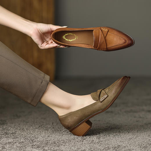 舒适百搭，优雅女人味低跟女鞋DP-9031 商品图0