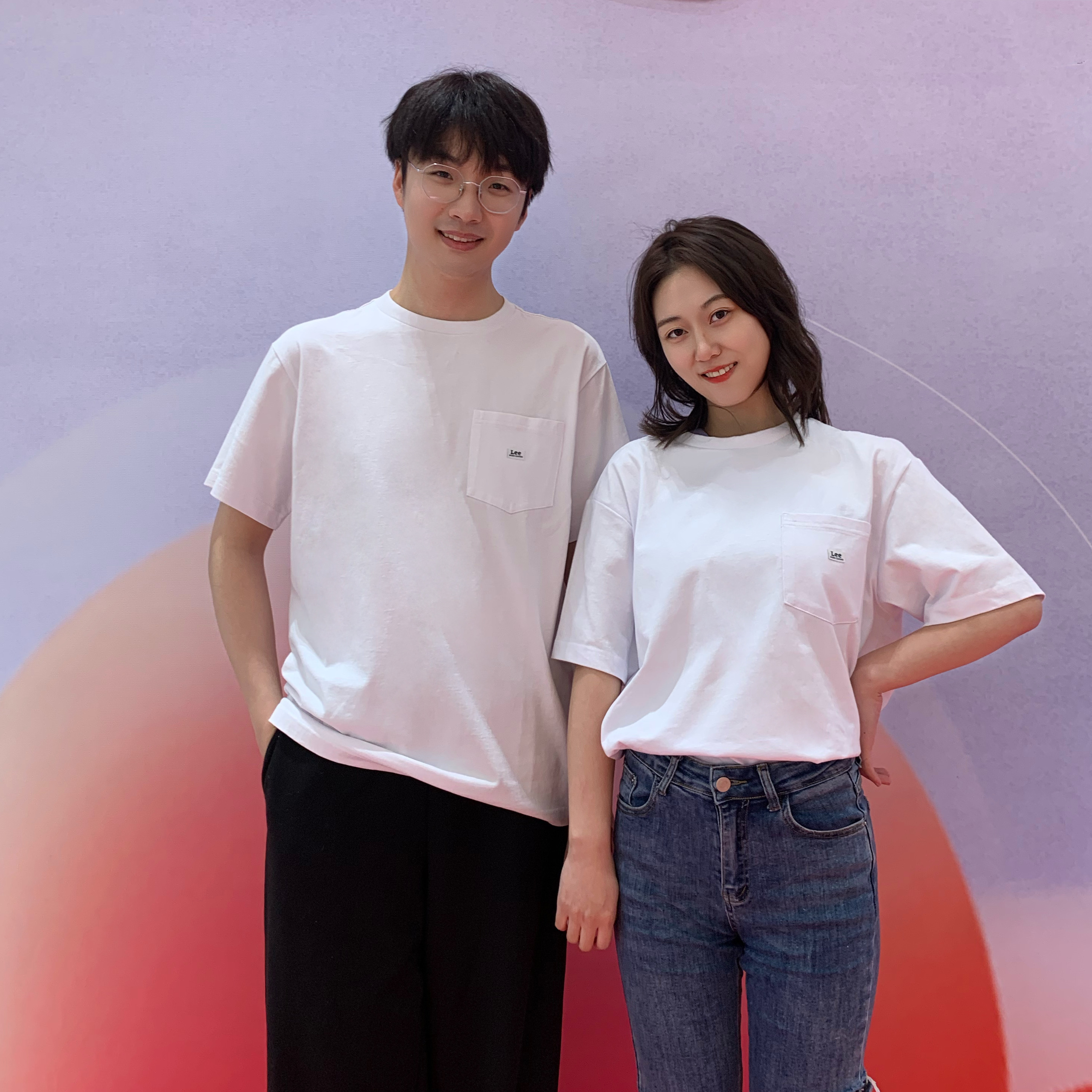 Lee商场同款21春夏新品舒适版型男口袋短袖T恤潮流L448054DRK14