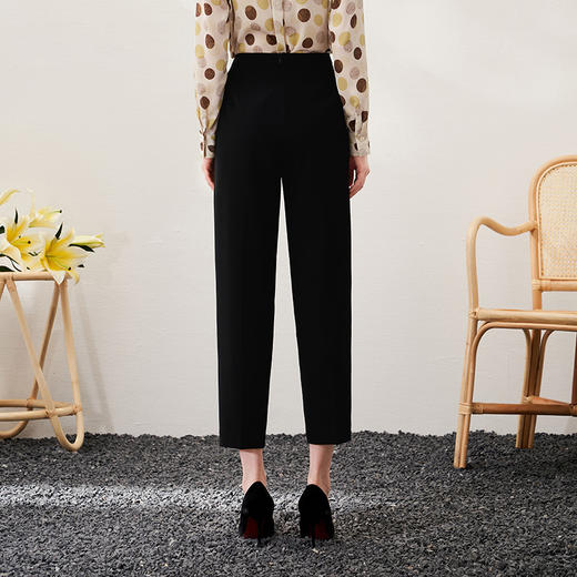 EITIE爱特爱春季新款气质显瘦通勤百搭小设计裤女裤6905606 商品图4