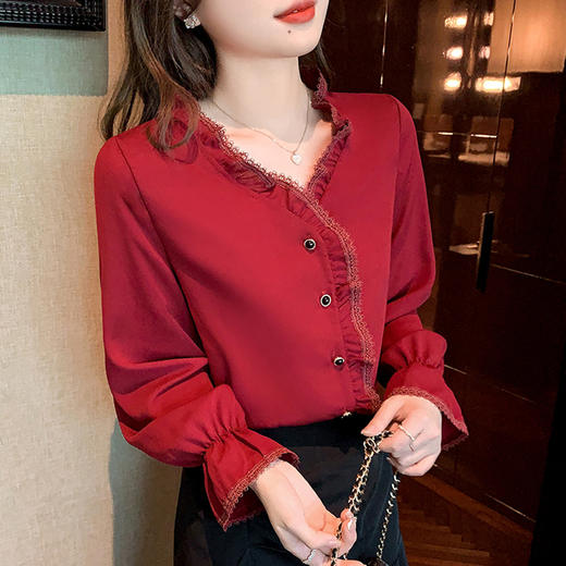 裁缝学苑AQ158 衬衫纸样女装新款喇叭袖上衣V领衬衣服装衣服打板 商品图3