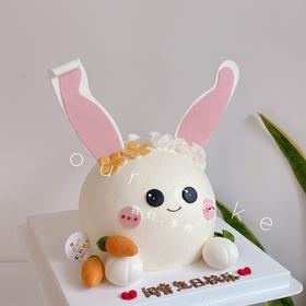 小兔子胡萝卜立体蛋糕（提前预定）-低糖处理无添加