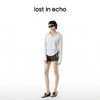 lost in echo设计师品牌Ari系列时尚舒适抽绳露背半门襟白衬衫女 商品缩略图2