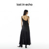 lost in echo设计师品牌Aliz系列醋酸蕾丝拼接吊带修身长款连衣裙 商品缩略图2