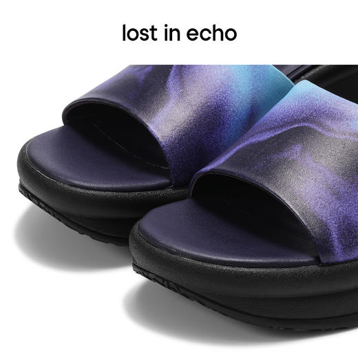 【下架】lost in echo 2023春季新款一片式厚底水台凉拖扎染印花拖鞋 商品图4