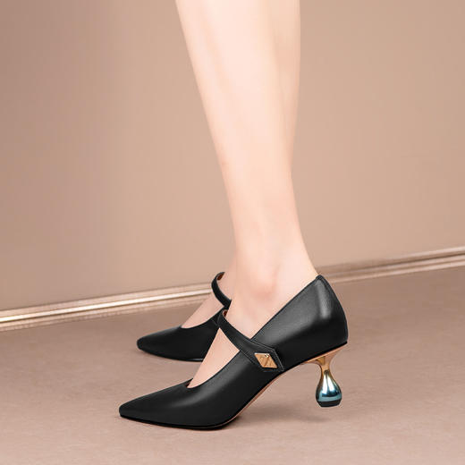 优雅通勤，纯色真皮浅口皮鞋HY-H3098 商品图4