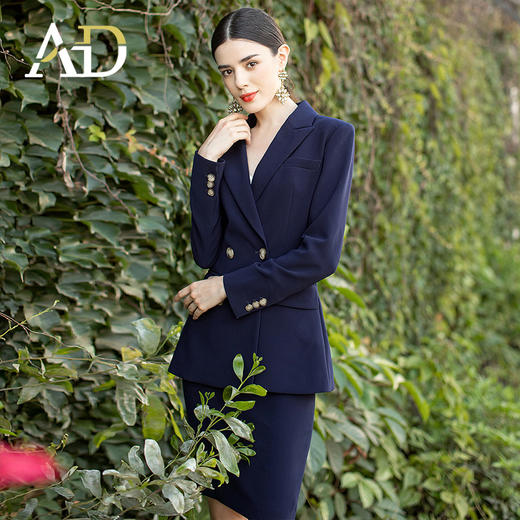 AD高端职业套装女总裁范西装时尚气质公务员面试女装商务经理套裙 商品图0