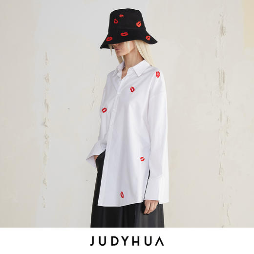 JUDYHUA 植绒红唇设计款衬衫 商品图1