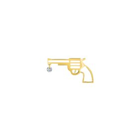 订购6周到｜La Brune et La Blonde-Pop Bang Bang-18K黄金 0.05克拉钻石 耳环/胸针（单只）［法国设计师］