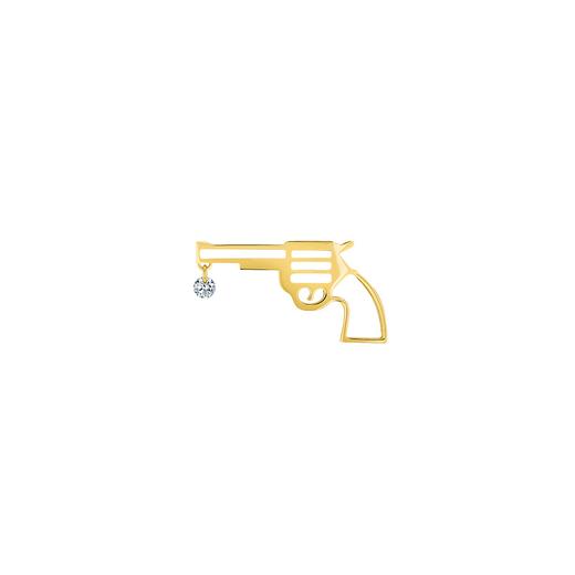 订购6周到｜La Brune et La Blonde-Pop Bang Bang-18K黄金 0.05克拉钻石 耳环/胸针（单只）［法国设计师］ 商品图0