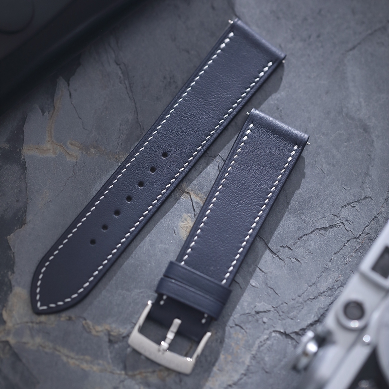 芯选手工表带  swift皮 午夜蓝