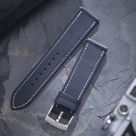 芯选手工表带  swift皮 午夜蓝