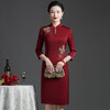 婚宴优雅中老年，旗袍改良连衣裙DY-Q6236 商品缩略图4