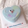 ins风爱心搞怪蛋糕（蓝色粉色两色选择）-低糖处理无添加 商品缩略图2