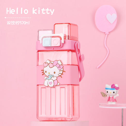迪士尼双饮水杯570ml  tritan材质直饮+吸管  CL 商品图8