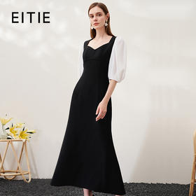 EITIE爱特爱春季新款法式洋气修身优雅礼服连衣裙6977610