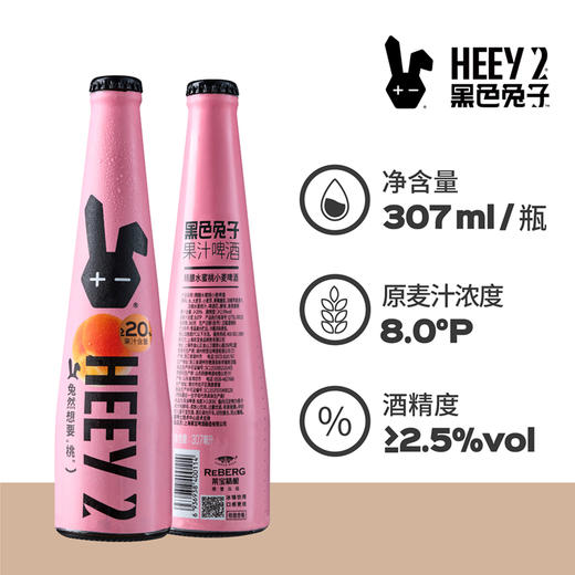 Reberg莱宝精酿啤酒 水蜜桃味307ml*4瓶啤酒果味啤酒新品 商品图4