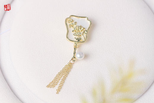 [ 春花秋月 ]  淡水珍珠胸针 商品图0
