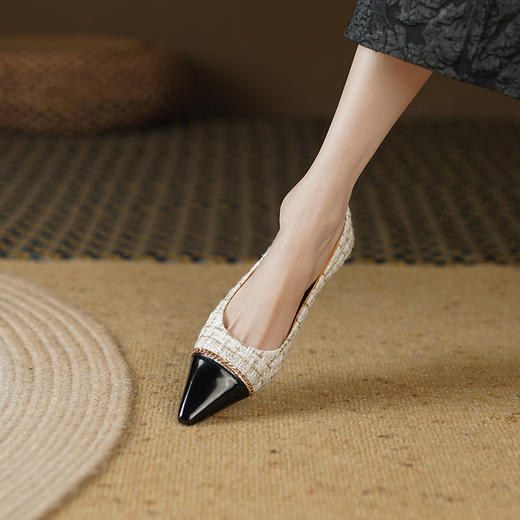 优雅减龄，小香风链条爆款里外全皮单鞋YD-F340 商品图6