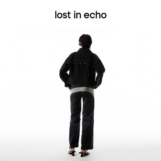 lost in echo设计师品牌Ari系列设计师品牌须边口袋百搭牛仔外套 商品图4