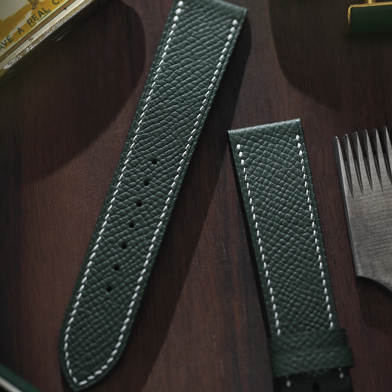 芯选手工表带  Epsom皮 军绿