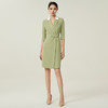 IWY/绿色职业装西装连衣裙女春夏七分袖高级感主持人播音艺考演讲服装Q757 商品缩略图0