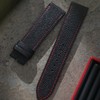 芯选手工表带 Epsom皮 午夜黑红线版 商品缩略图0