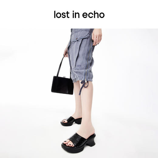 lost in echo设计师品牌一片式厚底水台凉拖牛仔百搭舒适拖鞋潮女 商品图3
