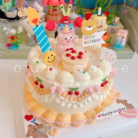 立体小动物复古蛋糕-低糖处理无添加